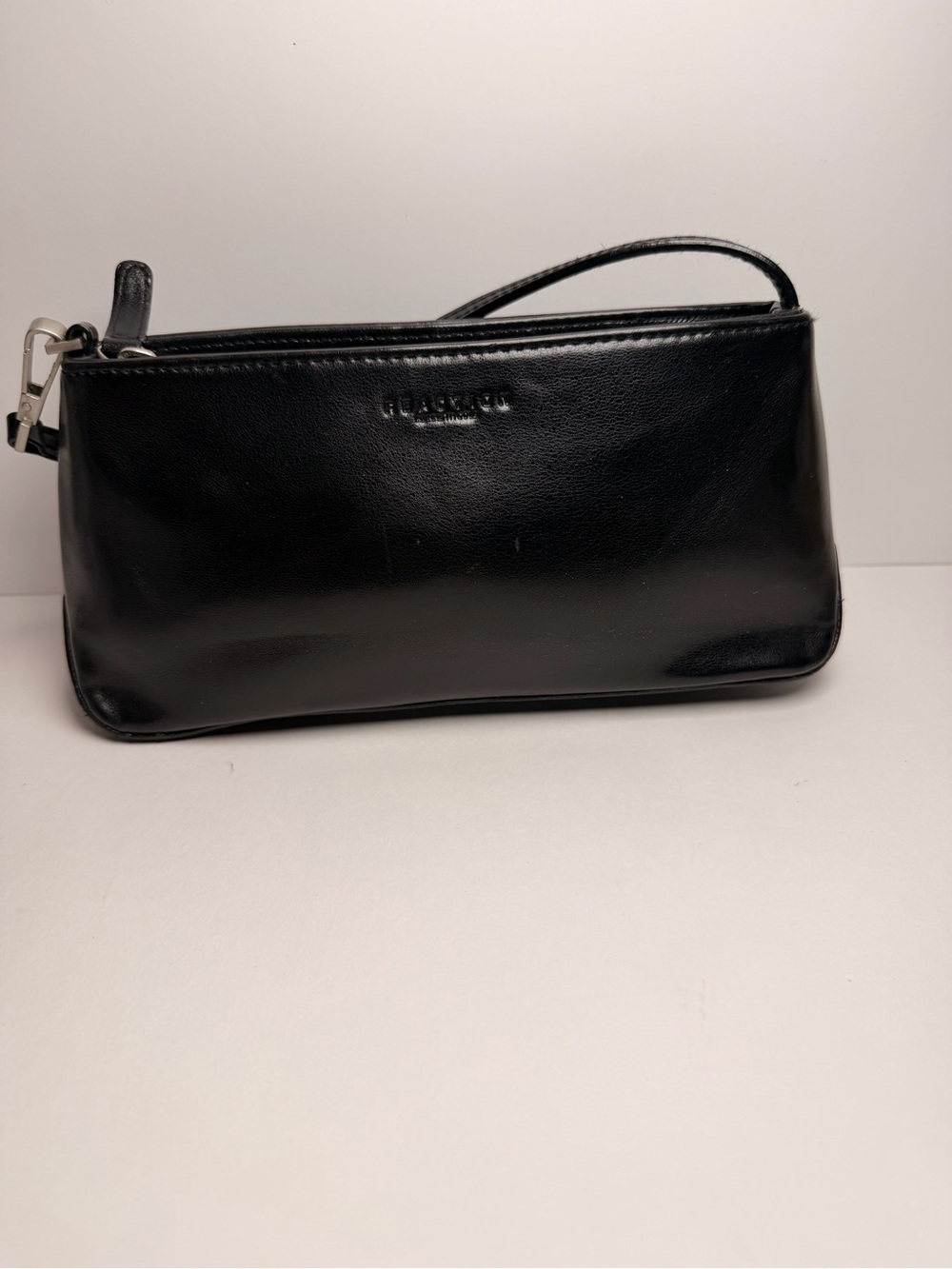 Kenneth Cole Reaction Black Leather Wristlet Clutch